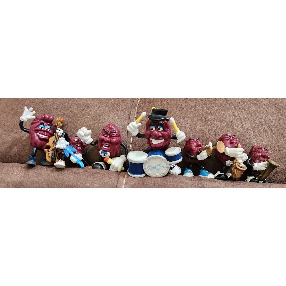 Vintage California Raisin Lot Of 7 Musicians And Singer - Picture 1 of 9